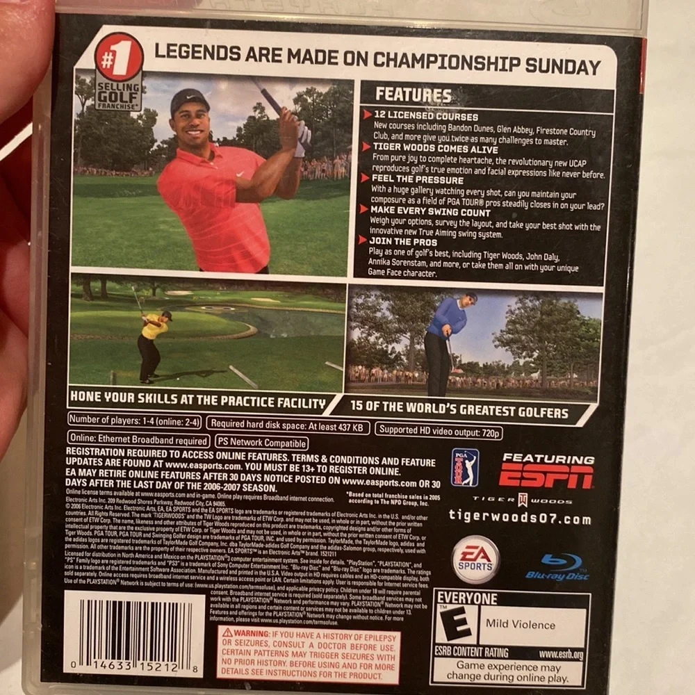 PlayStation 3 NCAA Football 2011 Madden NFL / Tiger Woods PGA Tour 2007 PS3 game